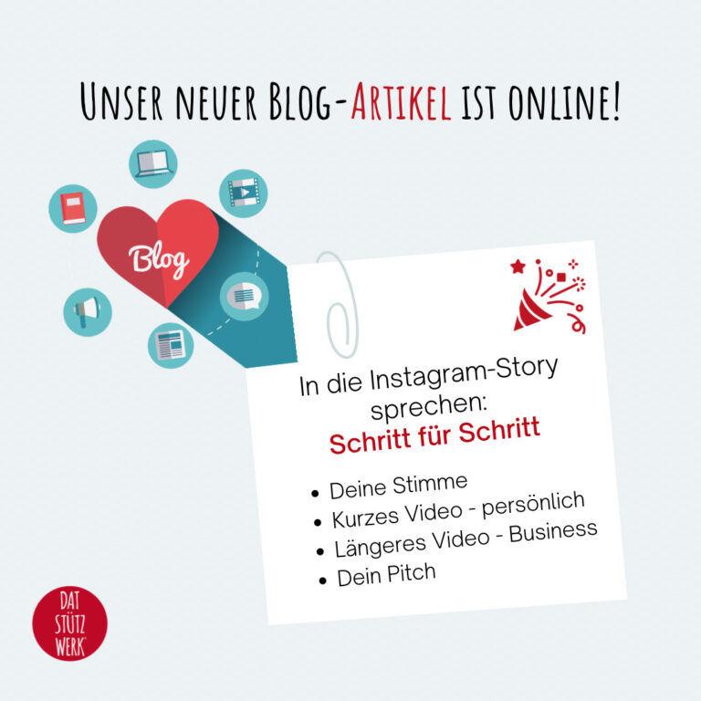 Blogbeitrag, Instagram, Story, sprechen, Schritt für Schritt, Business, Tipps